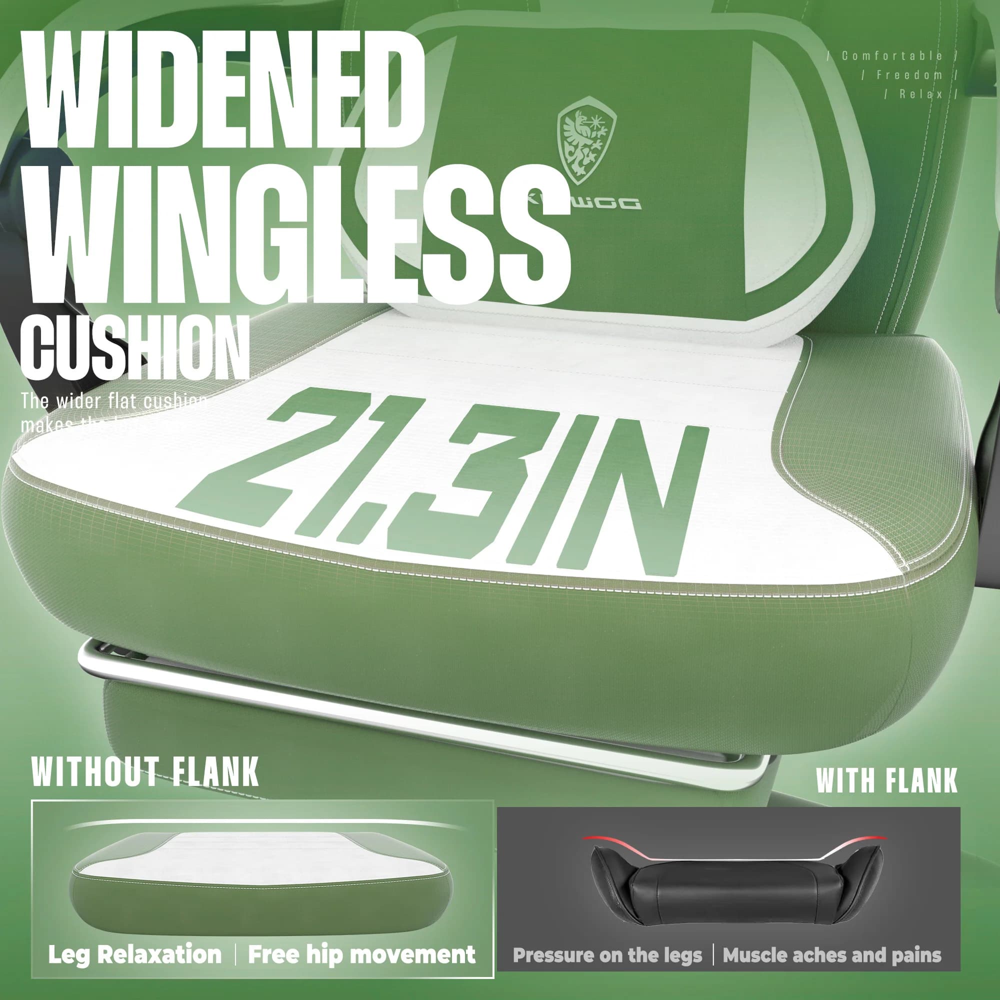 and Tall Gaming Chair | Fabric Ergonomic Chair with Retractable Footrest | Heavy-Duty PC Gamer Chair - Thumbnail 4