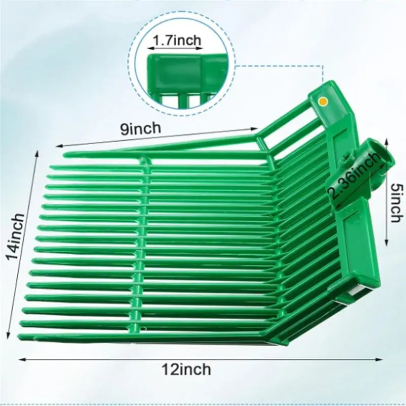 Heavy-Duty Manure Fork Head | Durable Green Replacement | For Stable & Horse Waste Removal - Thumbnail 6