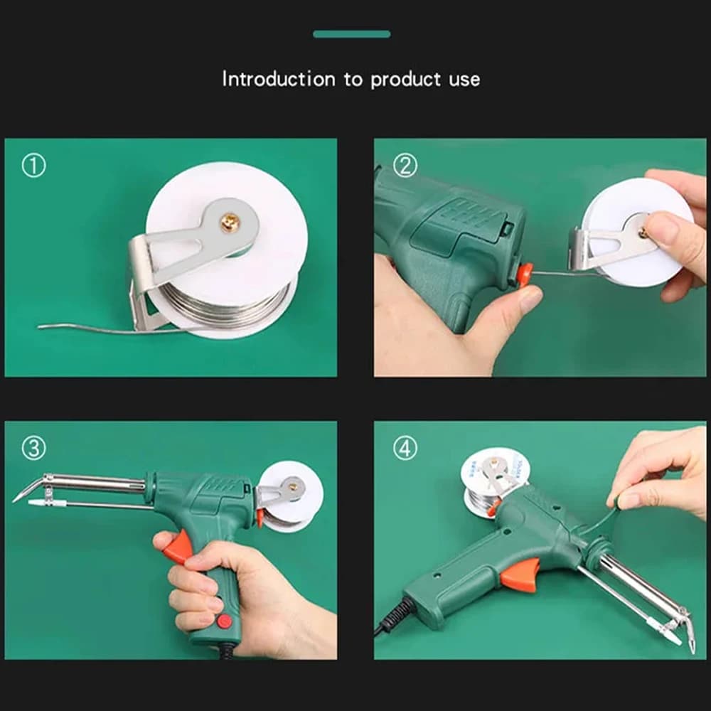 Soldering Iron | 60W Internal Heating | 110V/220V Auto-Feed Hand Tool for Precision Repair - Thumbnail 4