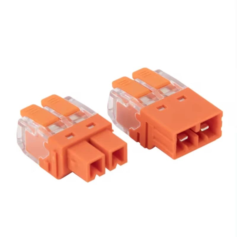 JINH 2Pcs CMK 64 quick lever wire connectors for compact pluggable terminals, showing blue housing and open lever mechanism.