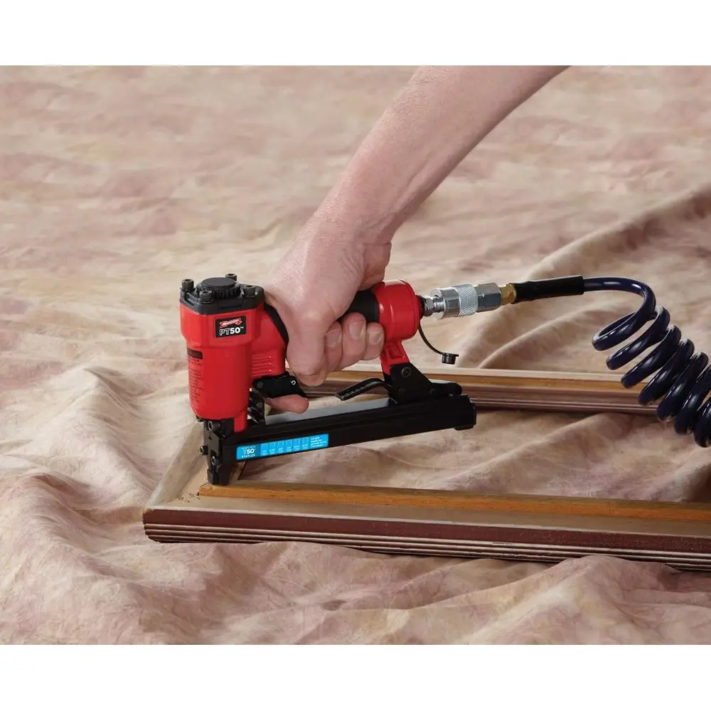 Pneumatic Staple Gun | Oil-Free Heavy-Duty Design | for Wood, Upholstery & Carpet - Thumbnail 5