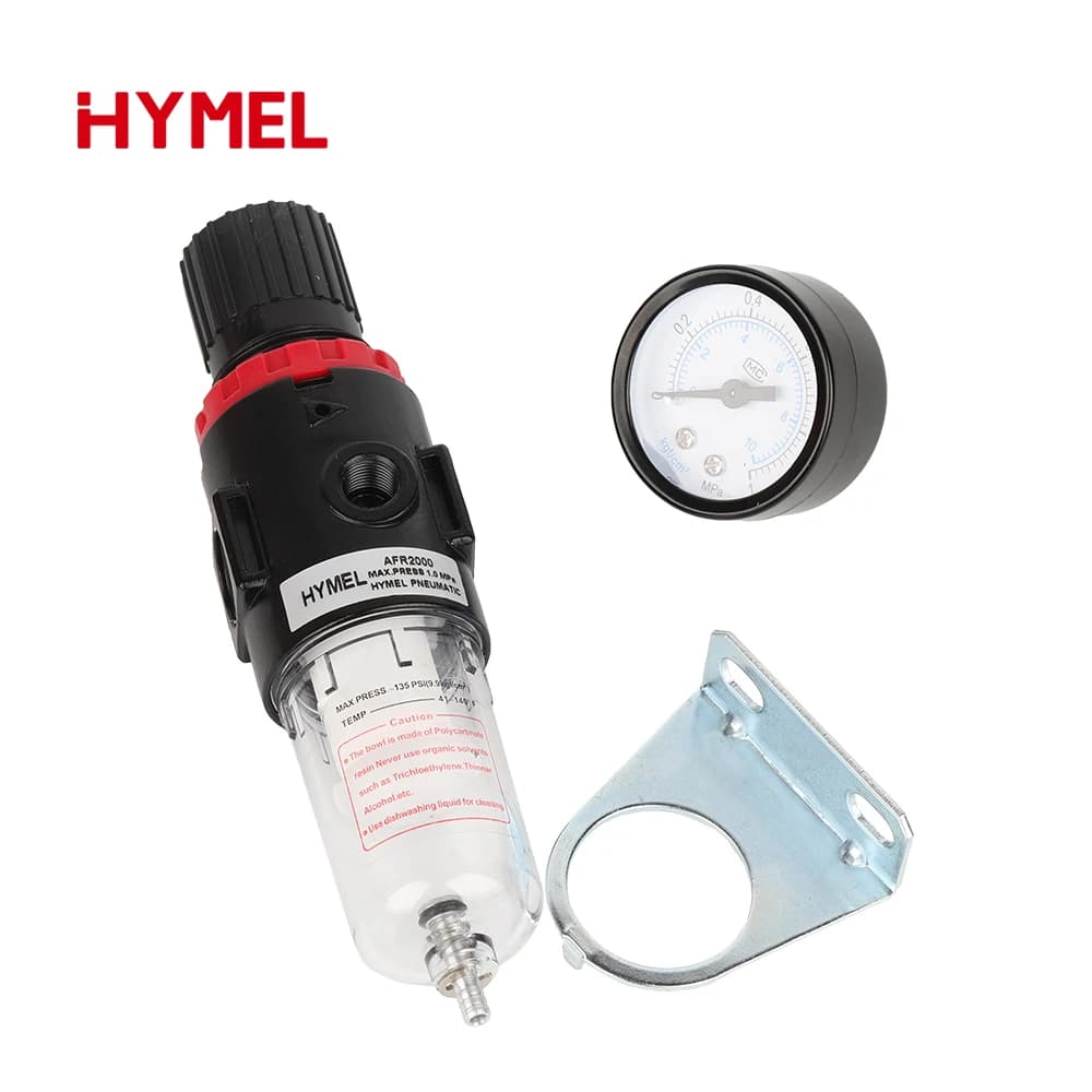 AFR2000 G1/4 Pneumatic Air Filter Regulator With Pressure Gauge Flow Control Valve Air Compressor Drain  Speed Controller - Thumbnail 3