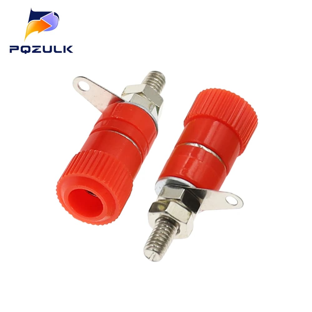 4mm Banana Plugs & Binding Posts | 5-Pack Nickel-Plated Connector Set for Secure Audio & Test Connections - Thumbnail 3
