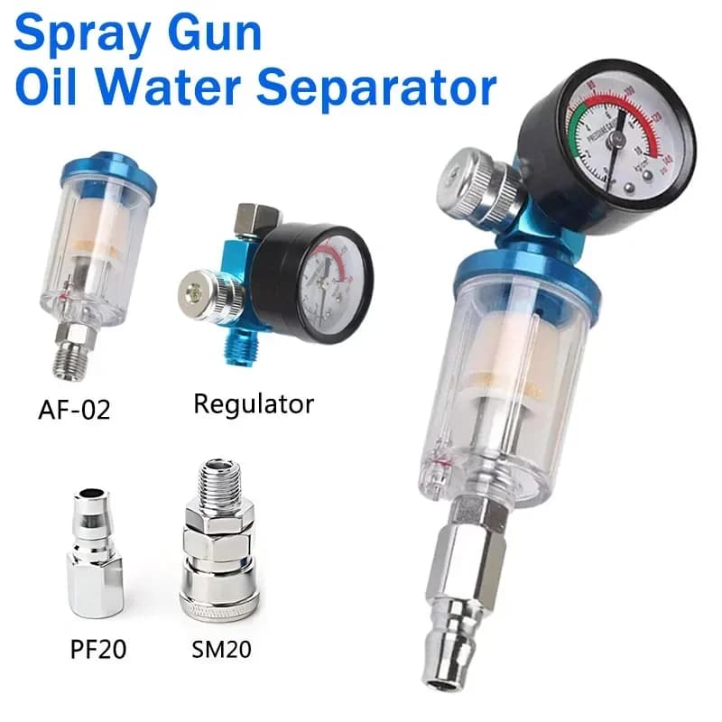 Air Compressor Filter | 1/4 NPT Moisture & Oil Separator | Spray Gun Protection Kit - Thumbnail 2