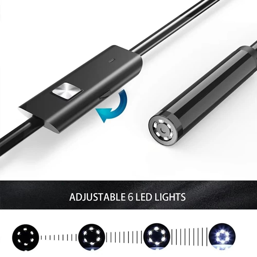 USB-C Endoscope Camera | 5.5mm Lens for Android & PC | Flexible Inspection Borescope with 6 LEDs - Thumbnail 3