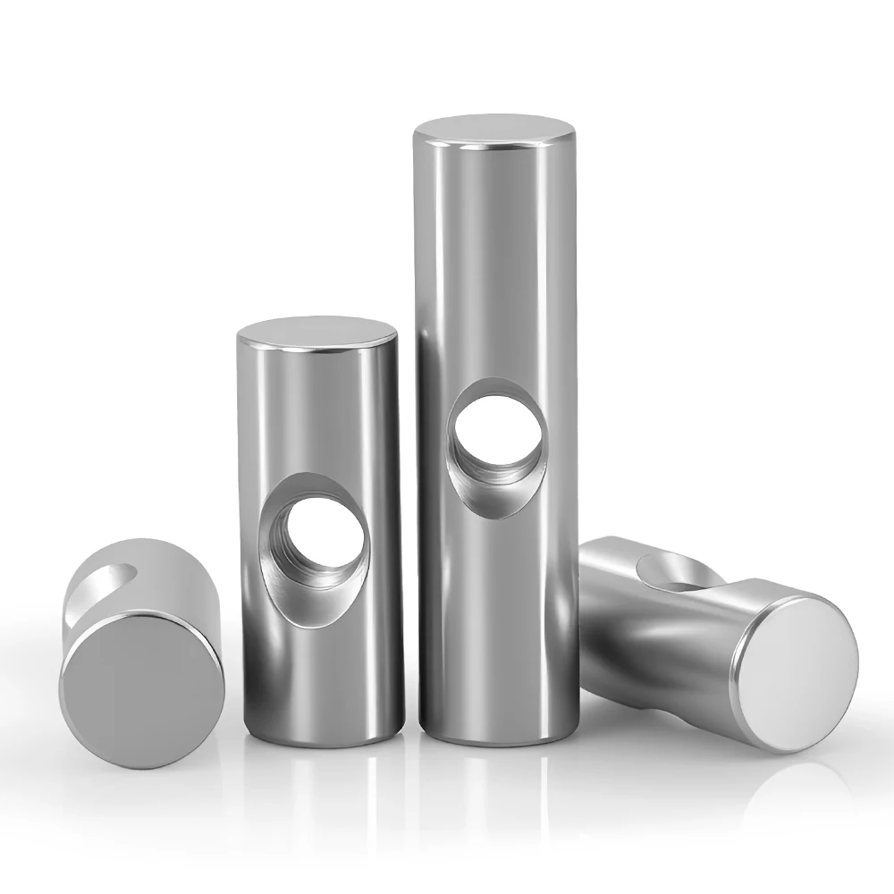 Hole Barrel Nuts | M4-M6 Cylindrical Pin Dowel | Embedded Locking Fasteners for Wood Furniture - Thumbnail 4