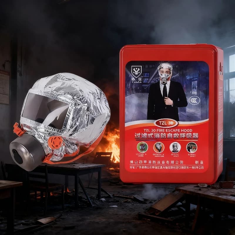 Smoke & Fire Escape Respirator | Emergency Breathing Apparatus | Reusable Filter Mask - Thumbnail 2