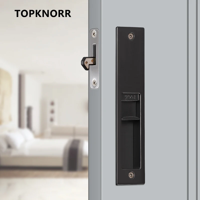 Sliding Door Lock | Push-Pull Hook Design | Hidden Handle for Bathroom Kitchen Wardrobe - Thumbnail 5