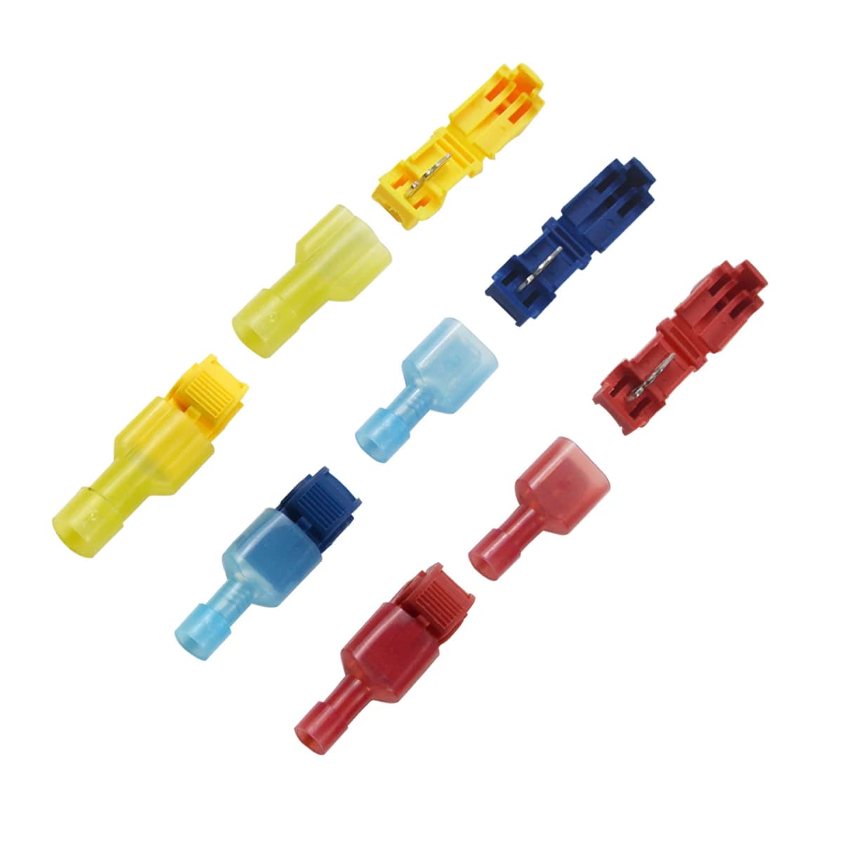 T-Tap Wire Connectors | 20-Pack Quick-Splice Terminals | Secure Electrical Crimp Connectors - Thumbnail 6