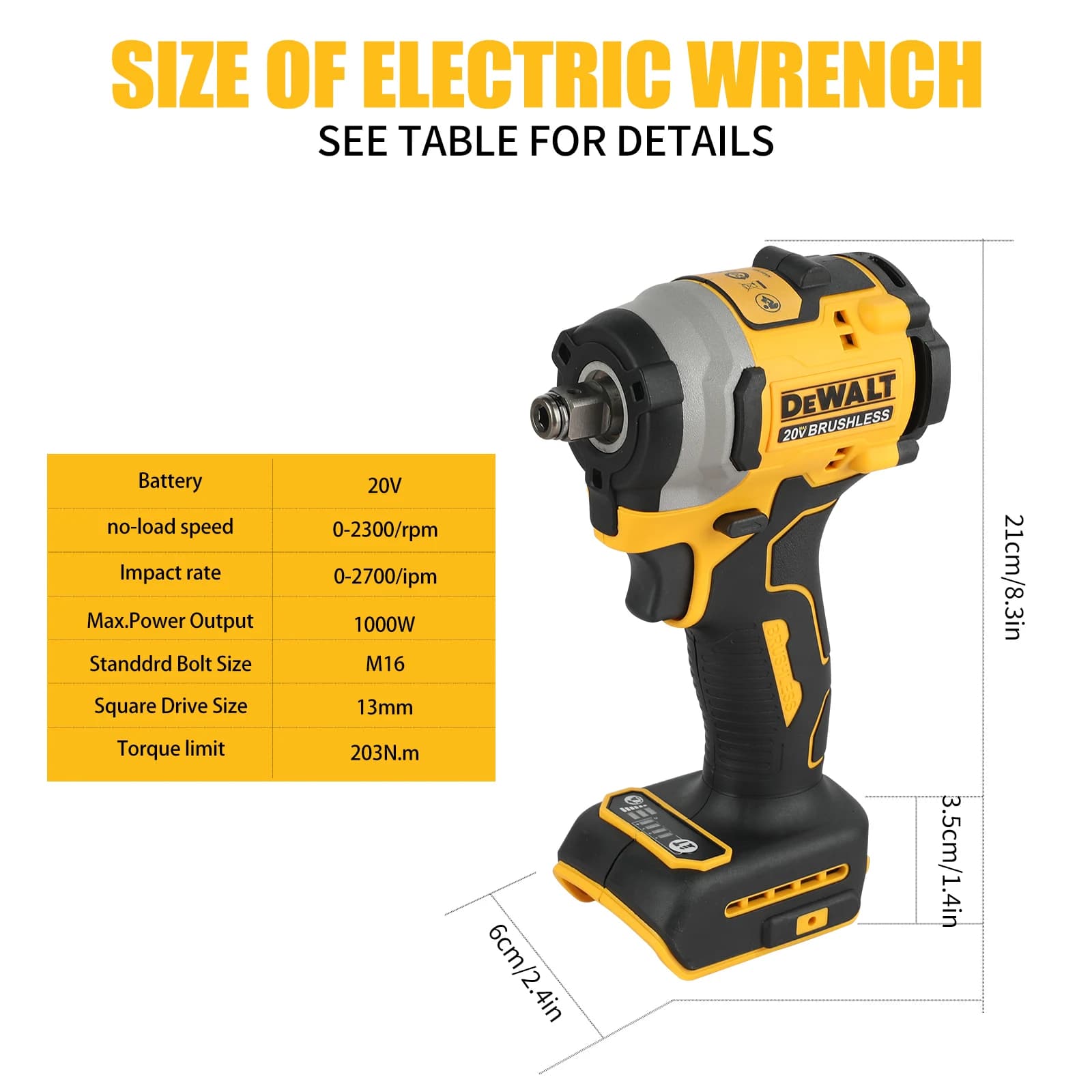 DeWalt DCF850 20V Cordless Impact Wrench | High-Torque Professional Power Tool | Lithium-Ion Battery - Thumbnail 2