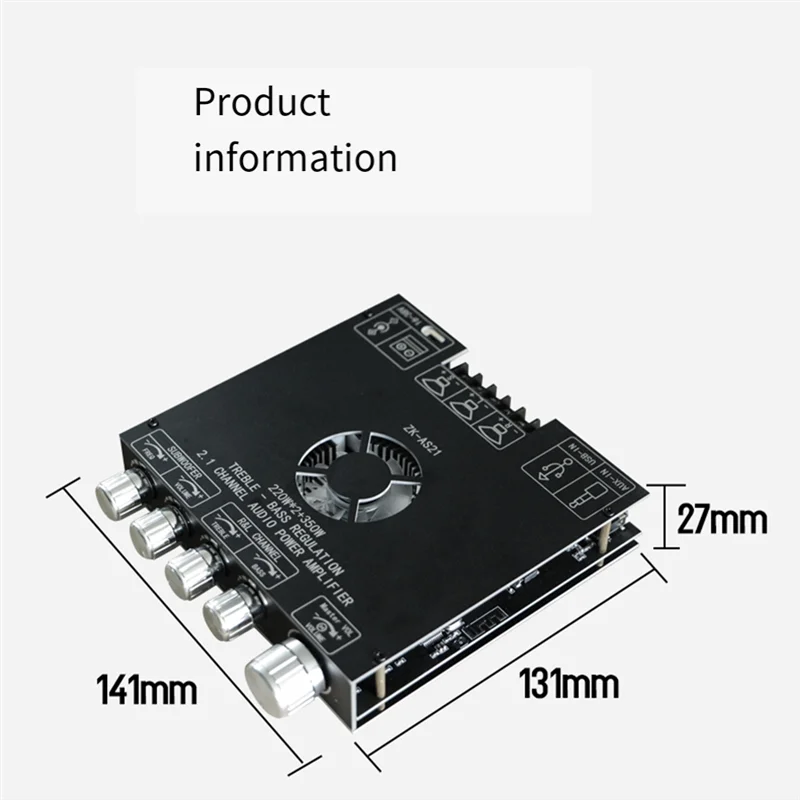 2.1 Channel Power Amplifier Board | TPA3255 | 220W+350W | Bluetooth & Subwoofer Output - Thumbnail 2