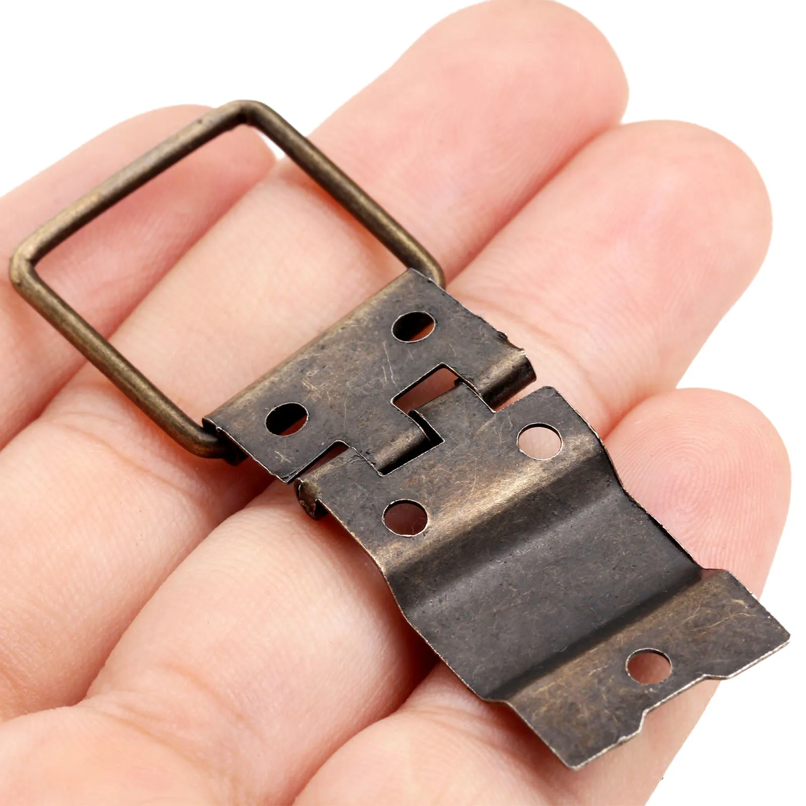 Bronze Ring Hinges | 38x21mm Even Design | Jewelry Box & Cabinet Retro Hardware - Thumbnail 3