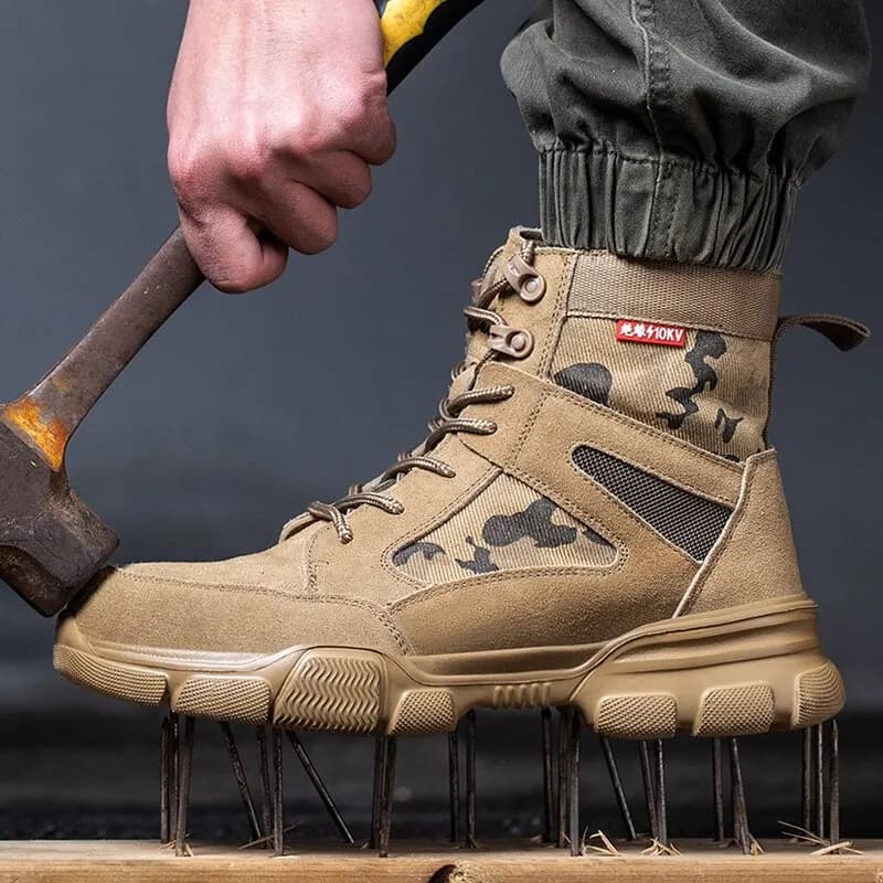 Combat Safety Boots | Steel Toe Anti-Puncture | Men's Outdoor Work & Protective Footwear - Thumbnail 2