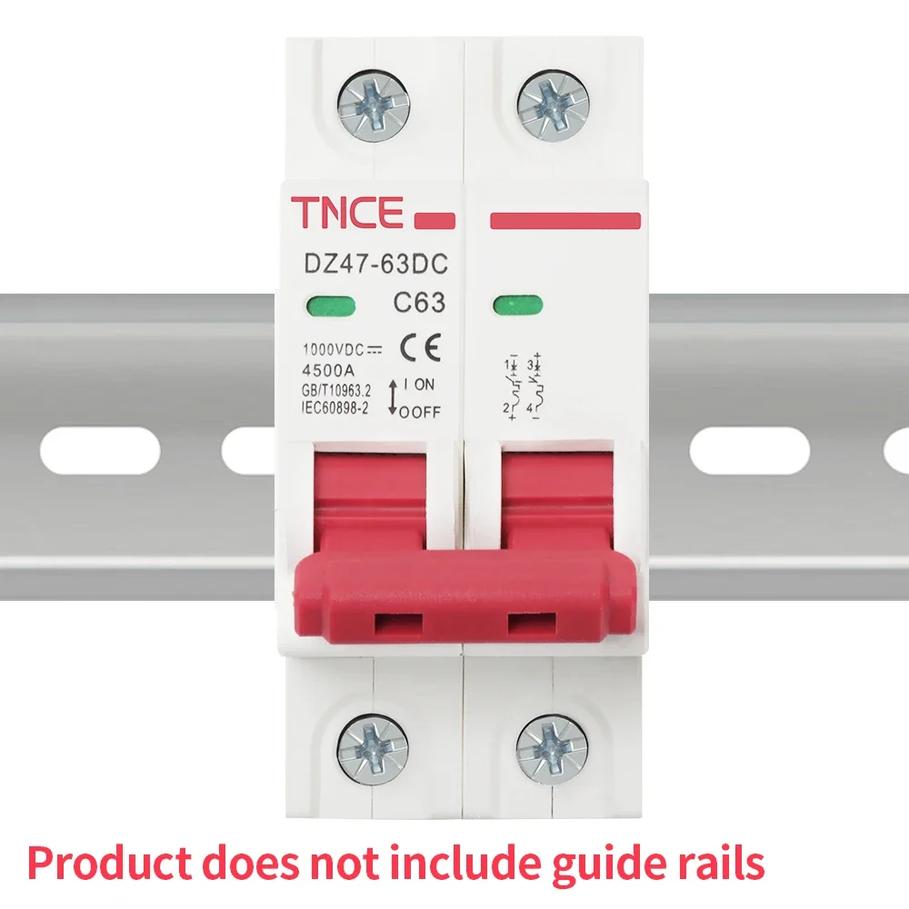 C-Type Mini Circuit Breaker | 10A-63A DC 1000V MCB | DIN Rail Mount Overload & Short Circuit Protection - Thumbnail 5