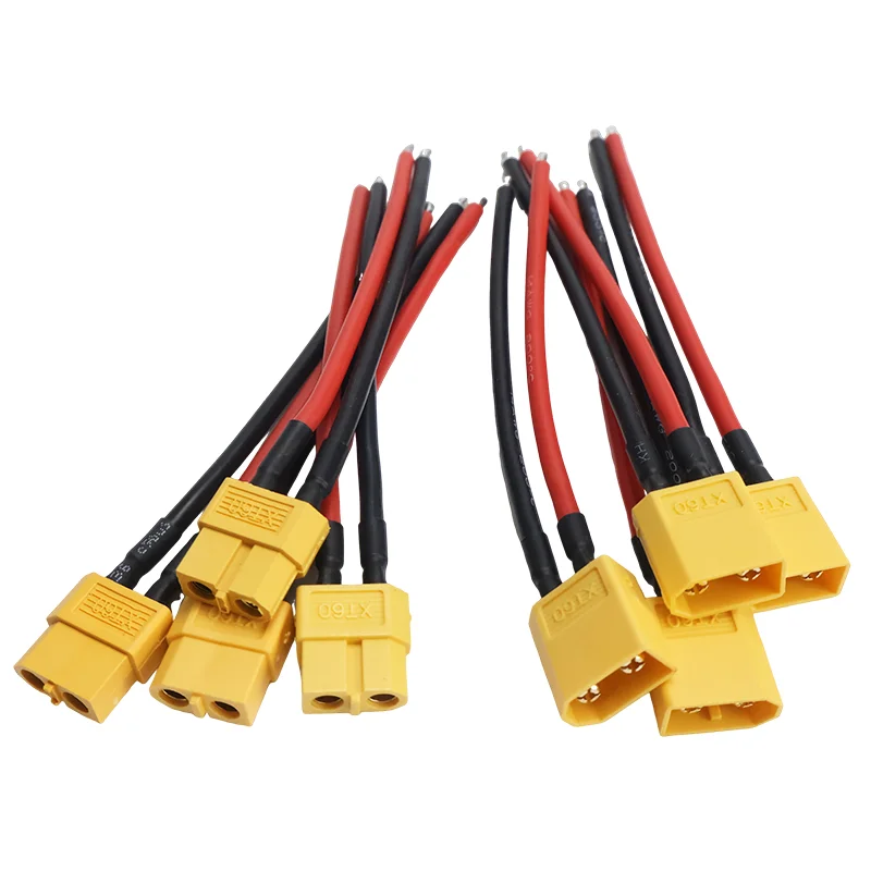 Connector Set with 10cm 14AWG Silicone Wire | High-Current RC Battery & ESC Connection - Thumbnail 2