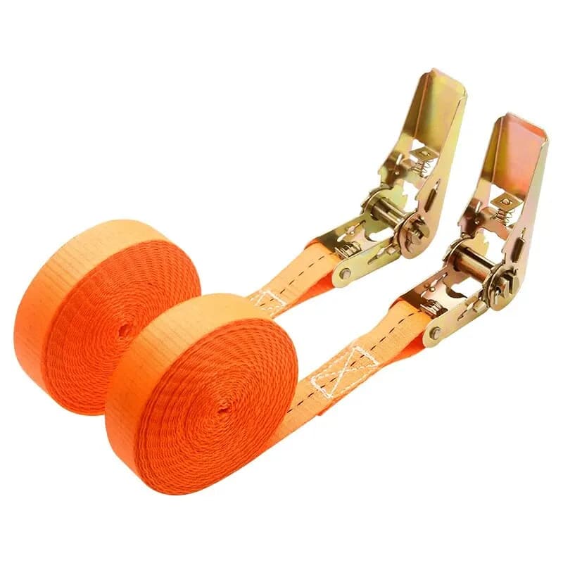 Heavy-Duty Ratchet Strap Set | Secure Cargo Transport | Metal Buckle Belts - Thumbnail 6