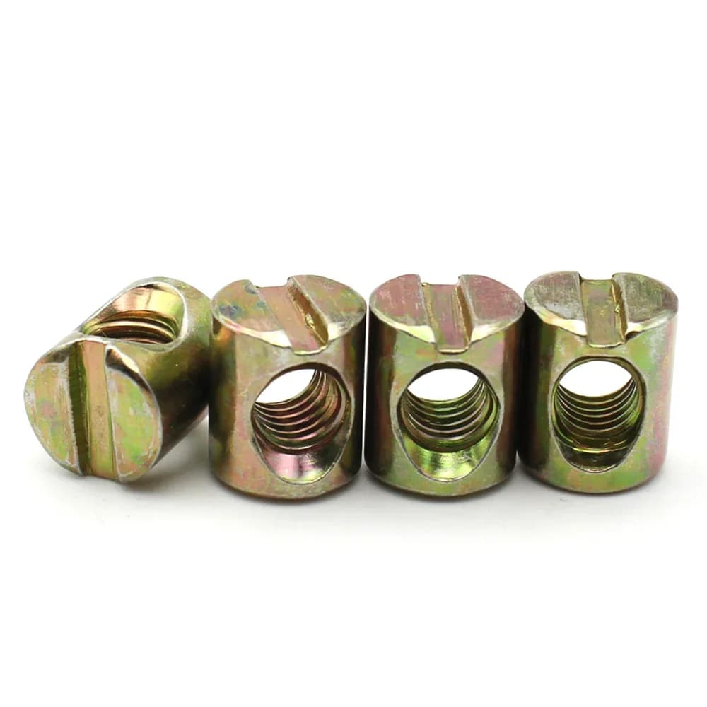 M5 M6 M8 Barrel Bolts | 6/12pcs Cross Dowel Nuts | For Furniture Assembly, Beds, Chairs, Cribs - Thumbnail 2