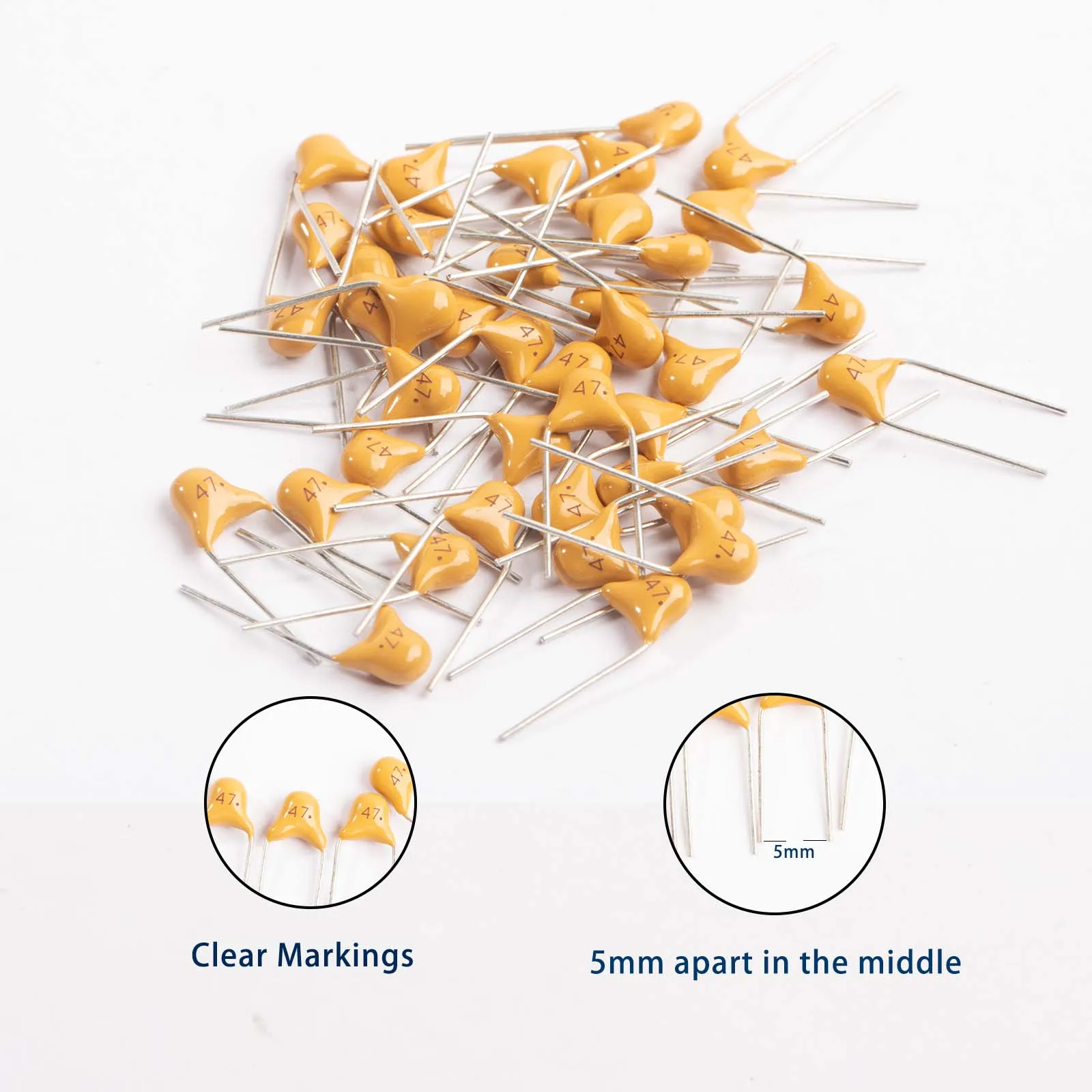 Ceramic Capacitor Kit | 480-Piece Assortment | 24 Values 0.1uF-10uF | For Guitar & Audio Electronics - Thumbnail 3