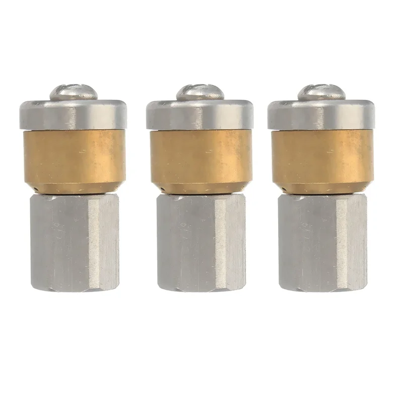 Sewer Cleaning Nozzle | 3X Steel Rotary Jetter | 1/8 Inch F Pressure Washer Drain Tool - Thumbnail 3