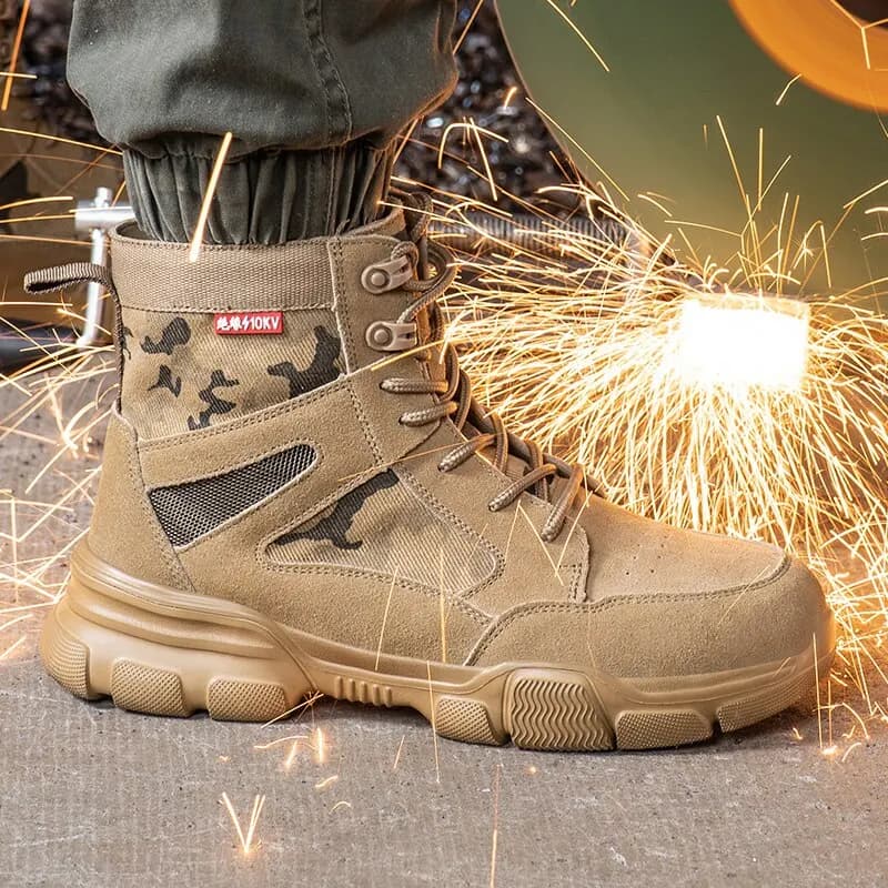 Combat Safety Boots | Steel Toe Anti-Puncture | Men's Outdoor Work & Protective Footwear - Thumbnail 3