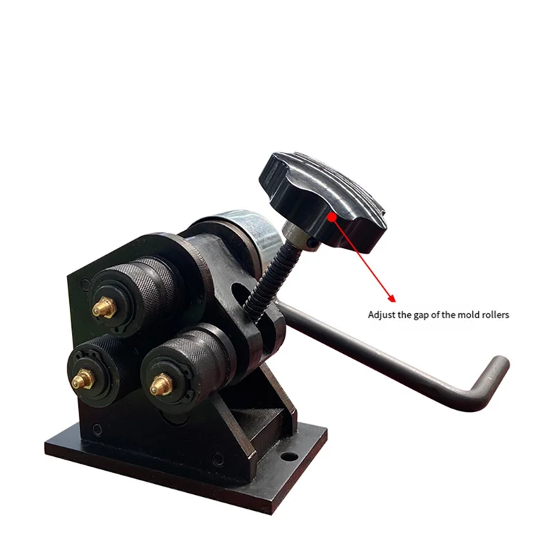 Hand-Operated Plate Roller | Manual 3-Roll Bender for Pipes & Sheet Metal - Thumbnail 3