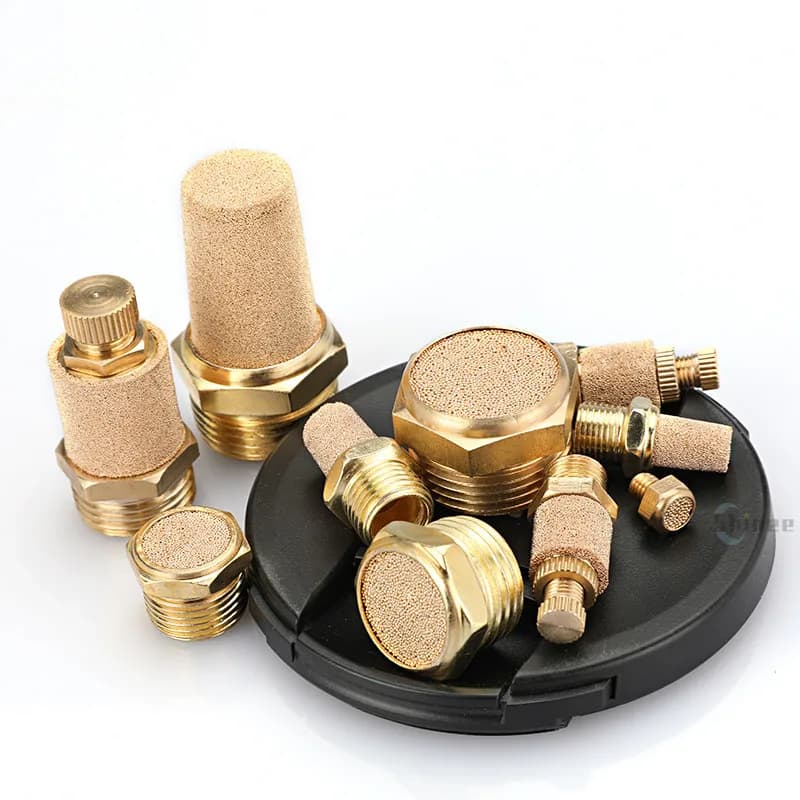 Adjustable Air Exhaust Silencer | Brass Muffler for Noise Reduction | BSP Thread Sizes - Thumbnail 3