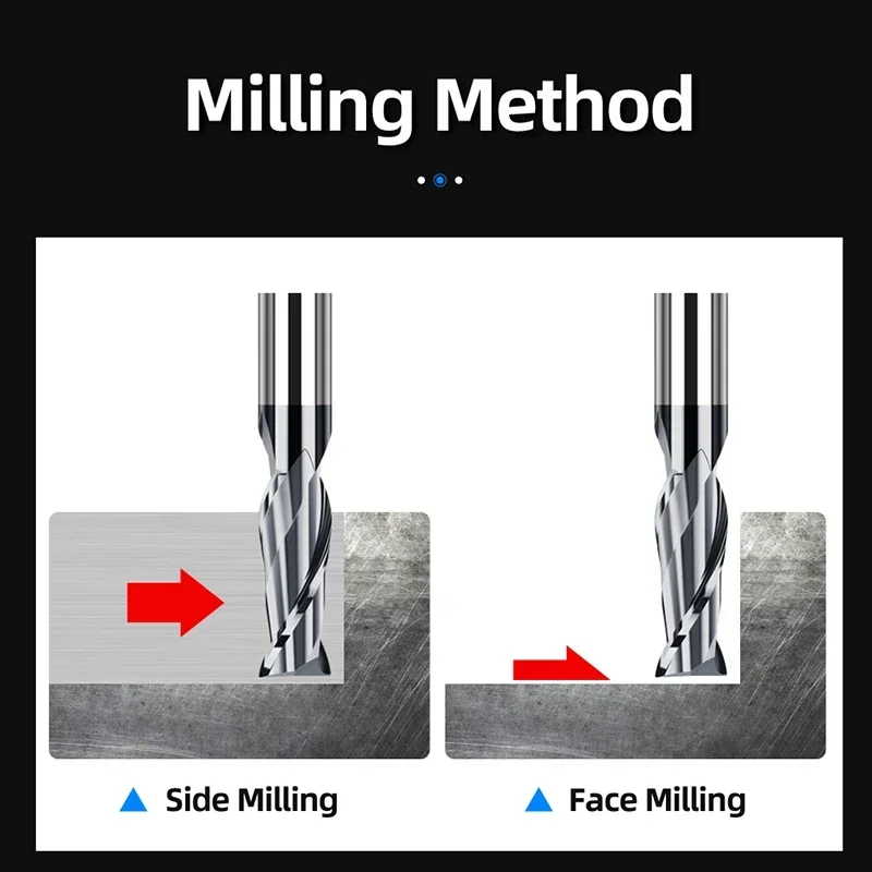 2-Flute End Mill Set | HRC45 Carbide Cutter | 1-12mm Sizes for Metal CNC Machining - Thumbnail 5