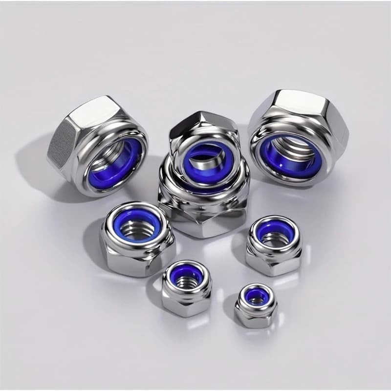 Anti-Vibration Lock Nuts | M3-M8 Full-Thread Hex Set | 210-Piece Industrial Fastener Kit - Thumbnail 6