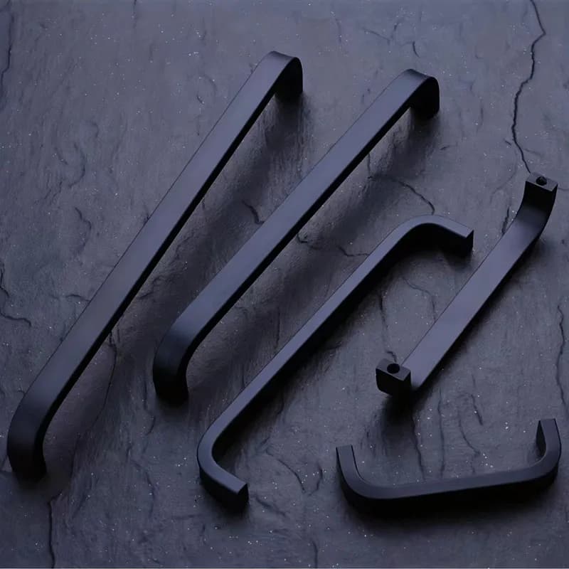 Style Cabinet Pulls | 10pcs Polished Aluminum Alloy | Modern Simple Furniture Hardware - Thumbnail 3