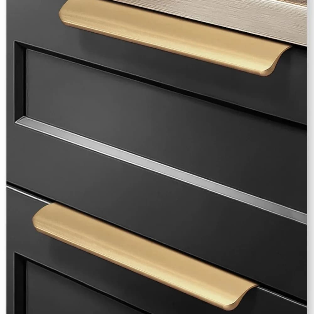 Furniture Handles | Minimalist Aluminum Alloy | Kitchen Cabinet & Wardrobe Knobs - Thumbnail 2