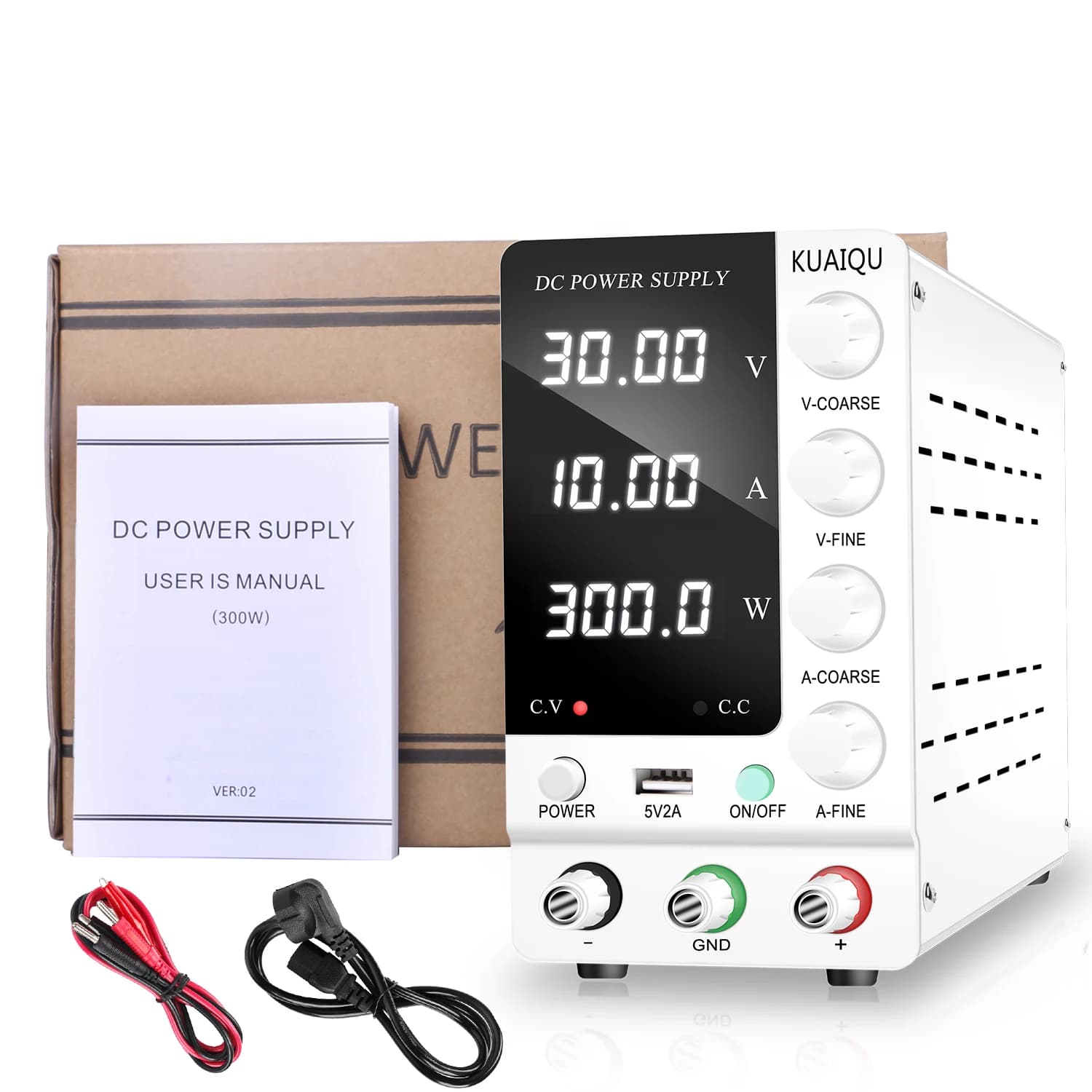 Bench Power Supply | 30V 10A Adjustable DC | Lab-Grade Precision with USB Interface - Thumbnail 6