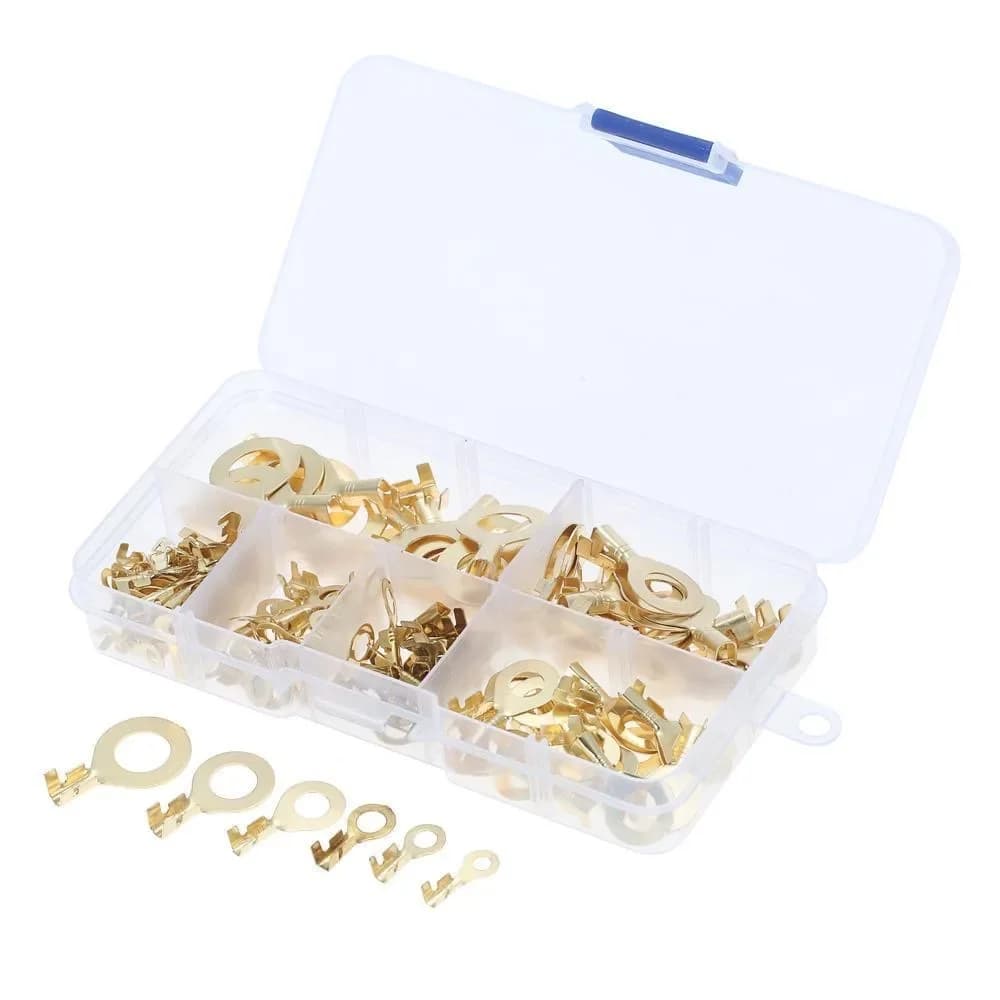 Copper Cable Lug Kit | M3-M10 Crimp Terminals | Non-Insulated Electrical Connectors - Image 1