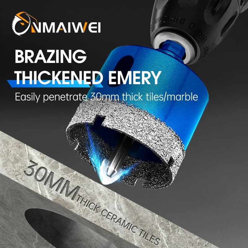 Diamond Drill Bit Set | 8-Piece for Tile, Glass & Stone | 6-45mm Hole Saws - Thumbnail 5