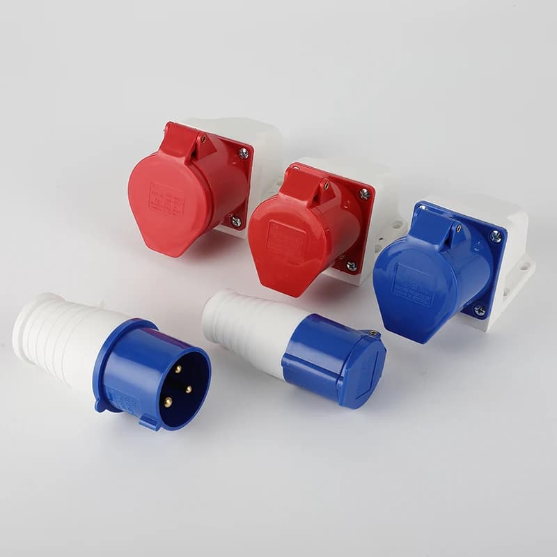 Industrial-Grade 32A Waterproof Panel Mount Socket | 3P/4P/5-Pin IP44 Connector for 220V/380V Systems - Thumbnail 3