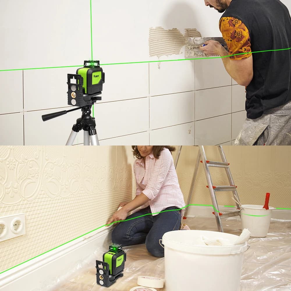 360° Self-Leveling Laser Level | 3D Green Beam | 5/8/12-Line Projection - Thumbnail 4
