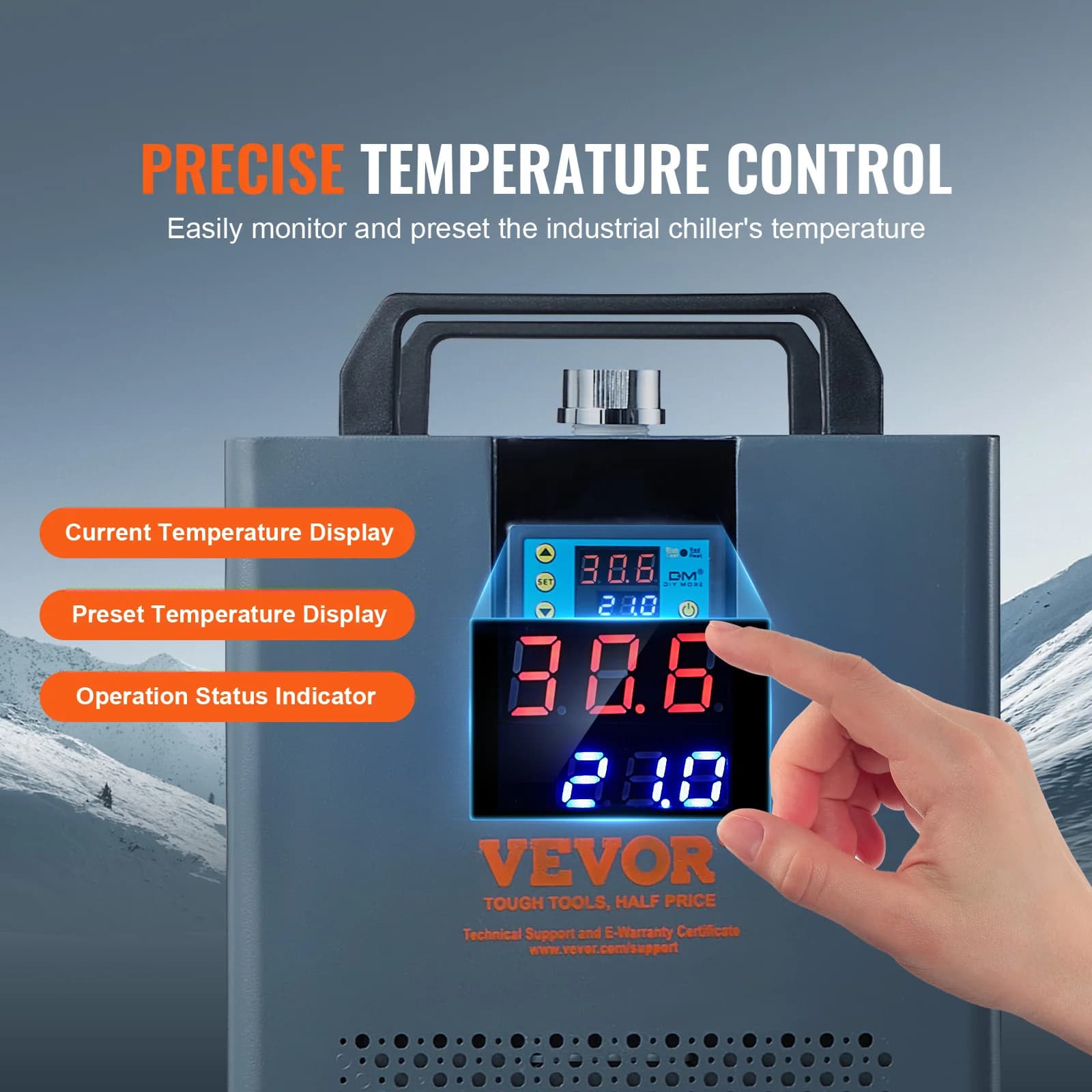 CO2 Laser Chiller | 12L Reservoir | 200W Compressor | Industrial-Grade Cooling for Engraving Machines - Thumbnail 5