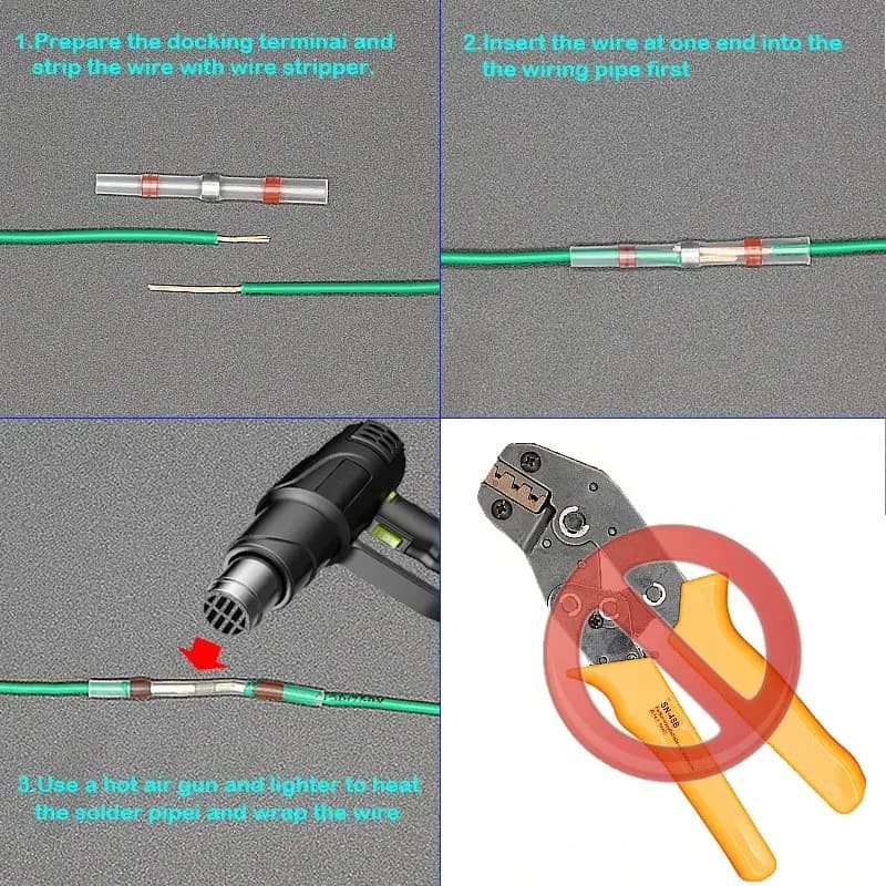 Heat Shrink Wire Connectors | 50-Piece Kit | Waterproof Solder Seal for AWG 22-18 - Thumbnail 5