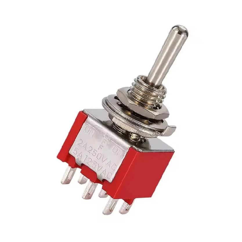 Mini Toggle Switches | SPDT ON-OFF-ON | 6mm Sealed Caps for Control Panels & DIY Electronics - Thumbnail 3
