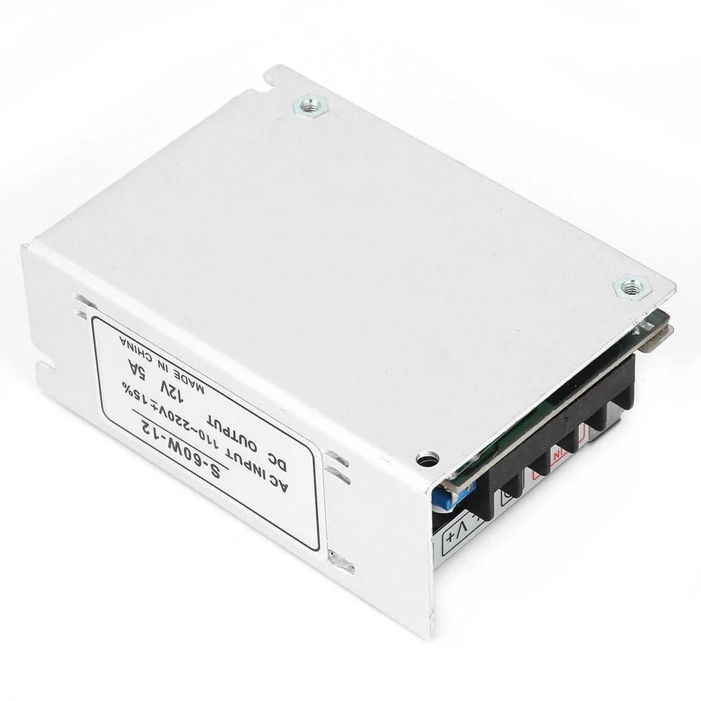 60W 12V 5A Power Adapter | Universal AC to DC Converter for LED Strips & Electronics - Thumbnail 5