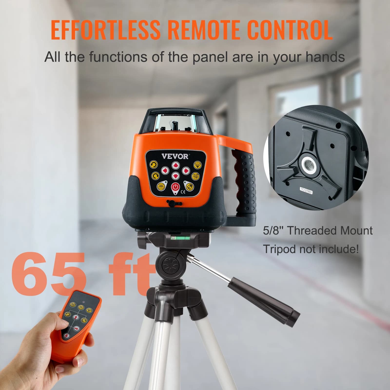 Laser Level | 360° Self-Leveling Red Cross Line | 5 Rotation Speeds & 4 Scanning Angles - Thumbnail 5