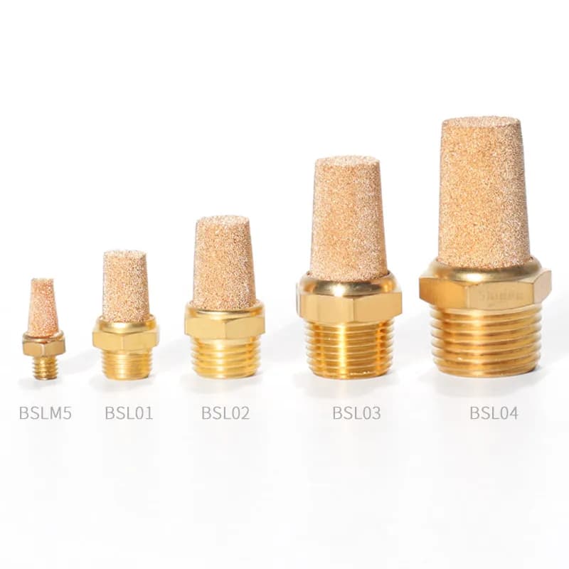 Adjustable Air Exhaust Silencer | Brass Muffler for Noise Reduction | BSP Thread Sizes - Thumbnail 4
