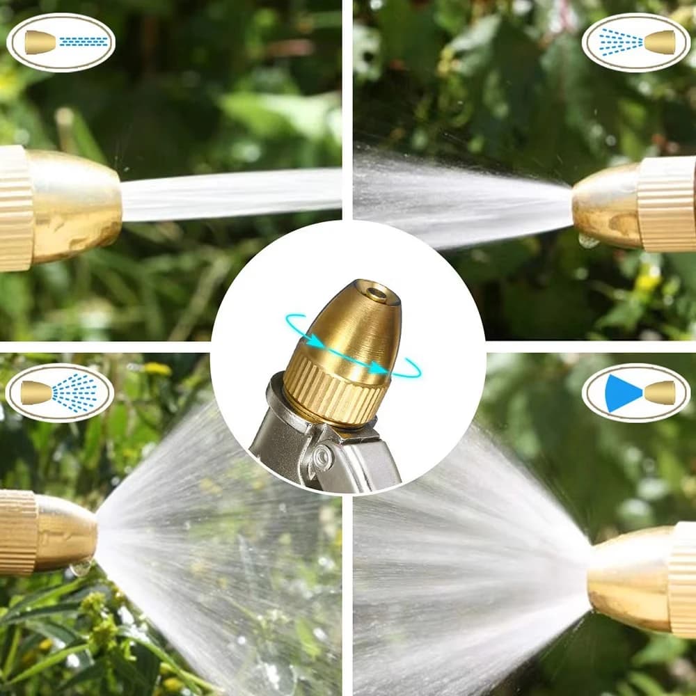 High Pressure Water Gun | Adjustable Metal Sprayer | Yard & Garden Watering Tool - Thumbnail 3