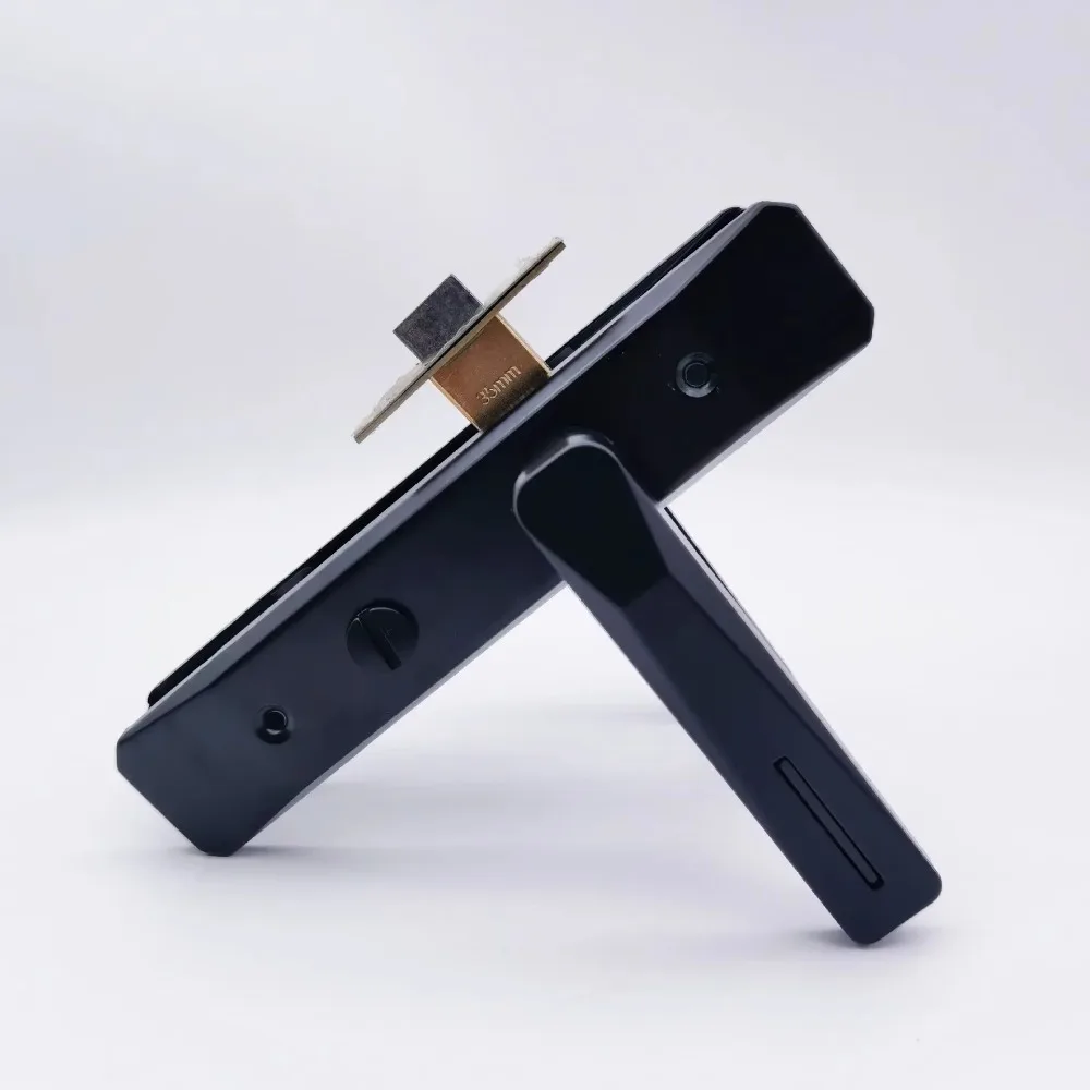 Heavy-Duty Keyless Door Handle Lock | Metal Single Tongue | Thickened Security Bathroom & Household Hardware - Thumbnail 5