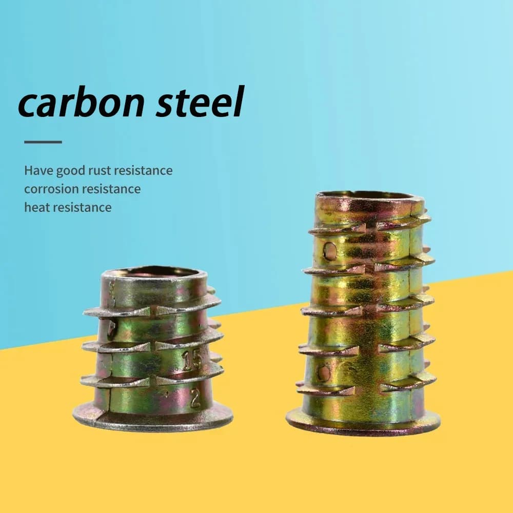 Insert Nuts | Zinc Carbon Steel | M4-M10 Hex Socket Head for Furniture - Thumbnail 4