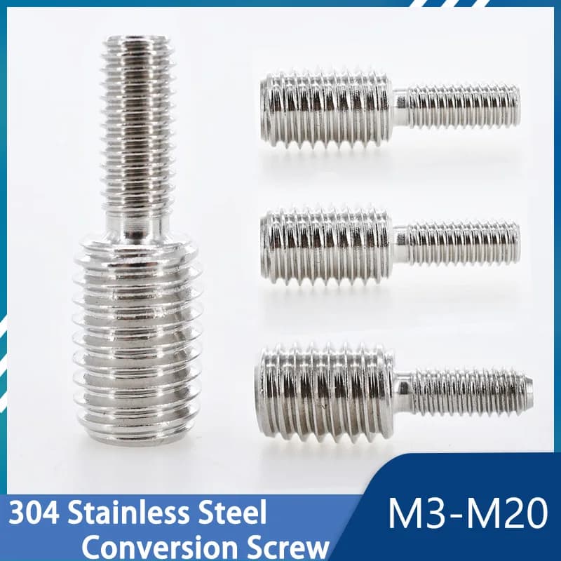 M4-M20 Stainless Steel Reducer Bolt | Double-Ended Thread Converter | Camera Mount Adapter - Thumbnail 2