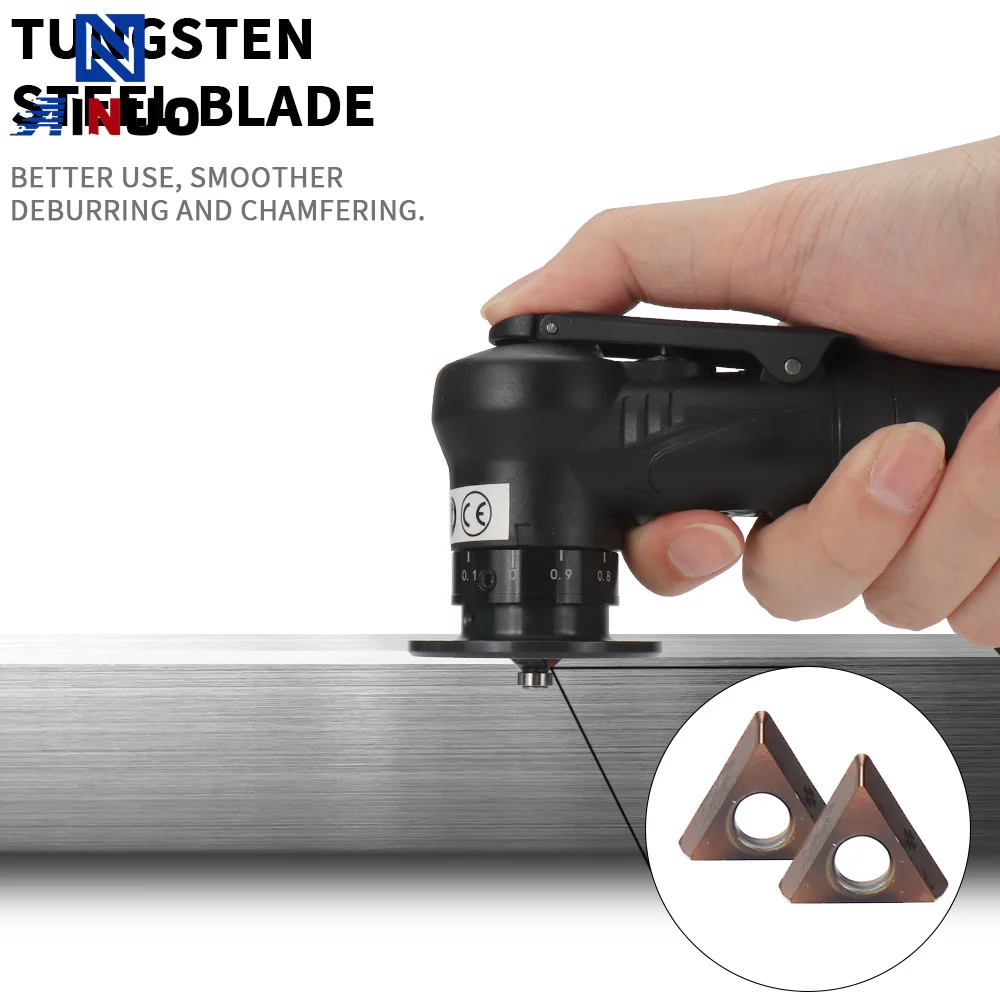 Pneumatic Deburring Tool | 30000 RPM | Adjustable Depth & Angle for Metal Finishing - Thumbnail 7