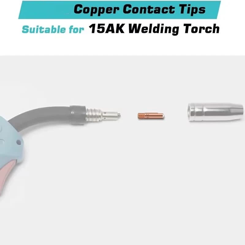 MIG/MAG Welding Contact Tip & Nozzle Kit | MB-15AK/14AK | 0.6-1.2mm Sizes | 5-Piece Set - Thumbnail 4