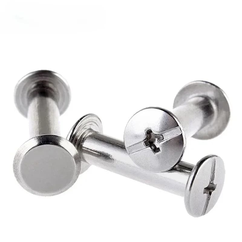 304 Stainless Steel Chicago Screws | M3 M4 Binding Bolts for Leather & Books | 10 Sets Assembling Kit - Thumbnail 3