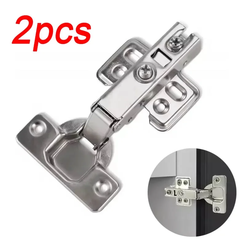 Close Cabinet Hinges 2-Pack | Hydraulic Damper Buffer | Kitchen Cupboard & Furniture - Thumbnail 2