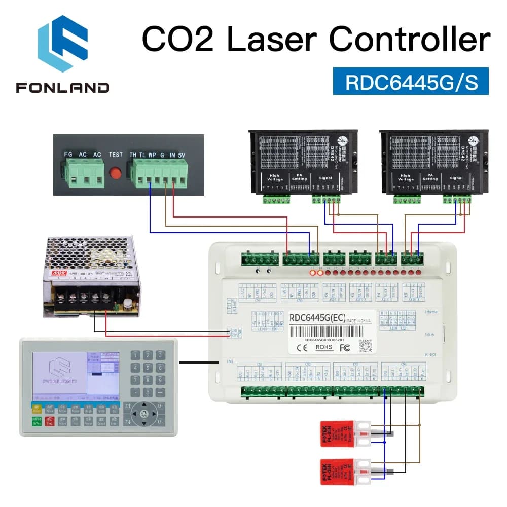Laser Engraver Controller | RDC6445G Upgrade for CO2 Cutting Machines | Enhanced Precision - Thumbnail 4